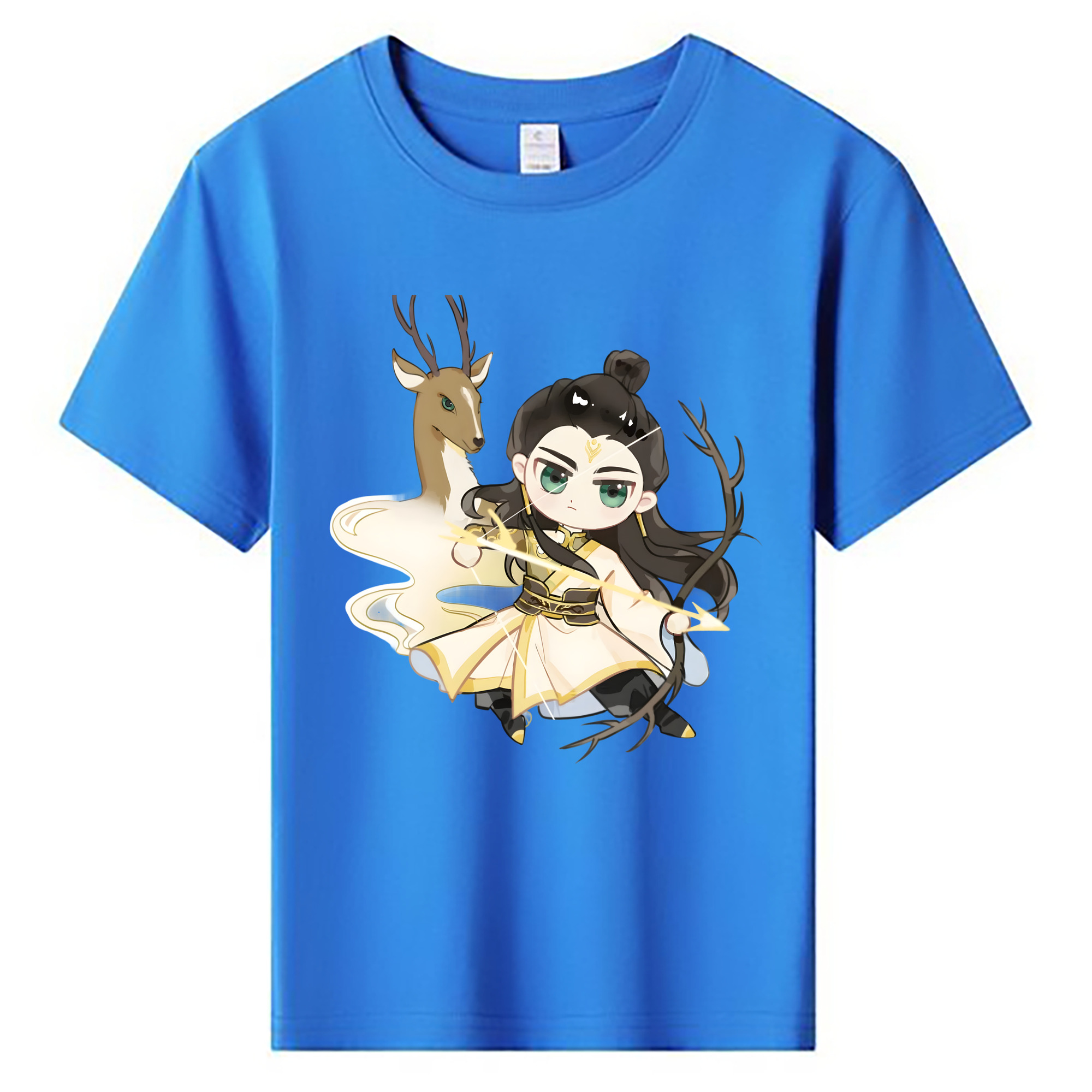 （画像用） Ne Zha 2 ナタ 魔童の大暴れ 綿100％キッズTシャツ（フロントプリント）